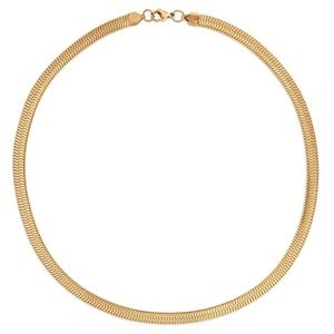 Gold Paola herringbone chain necklace